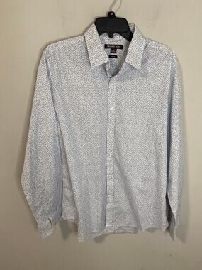 New Michael Kors Men Slim Fit, Floral Dress Shirt, Size Large
